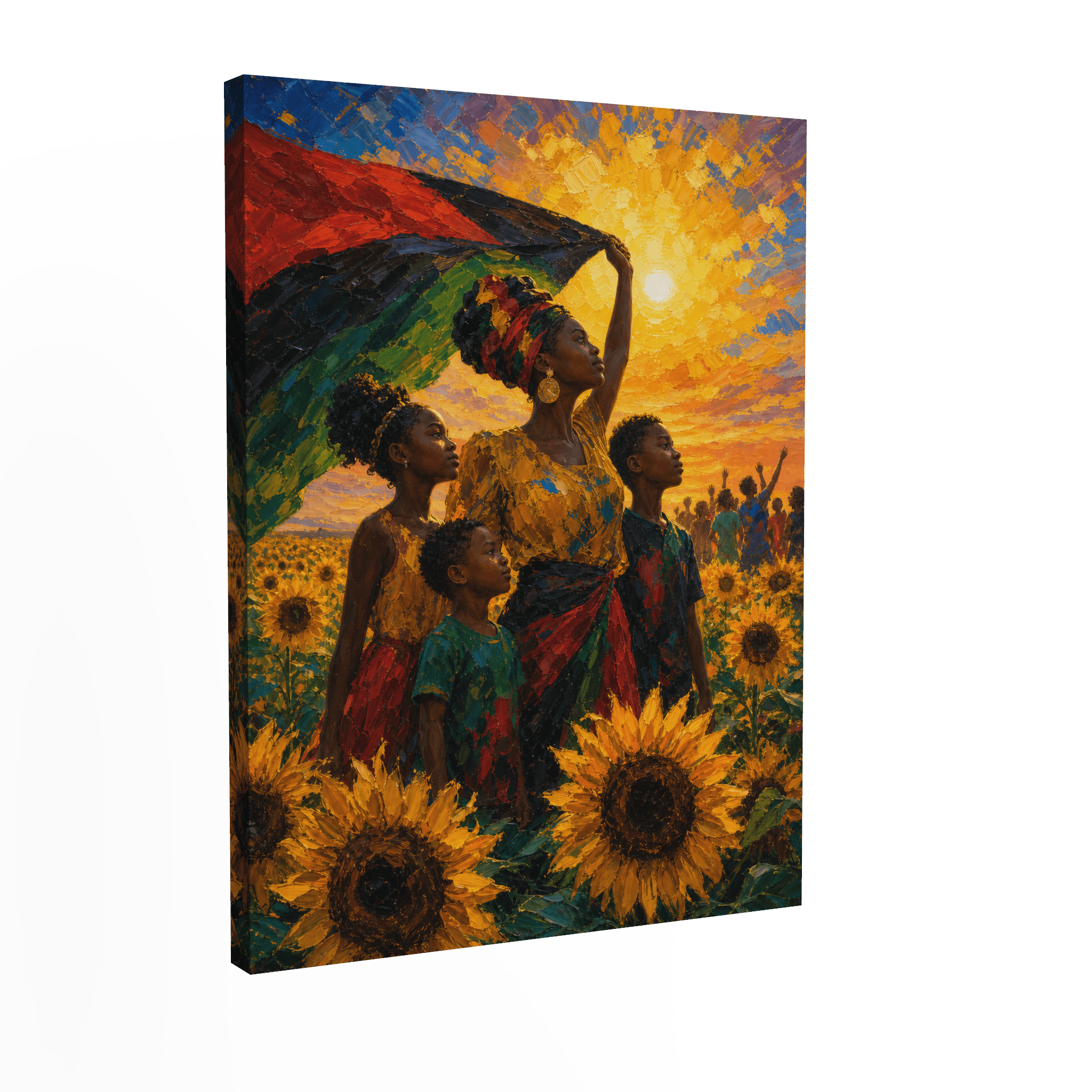 Juneteenth Sunflower Field — Summer Freedom
