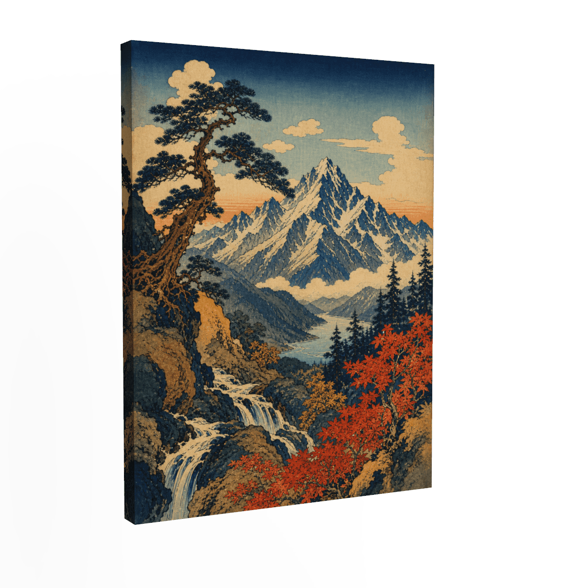 North Cascades — Japanese Woodblock